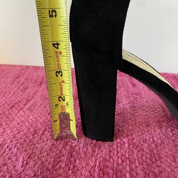 Jeffrey Campbell Lindsay Sandal Heels Black Suede Size 9.5 - Picture 13 of 14